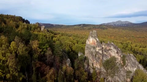 DRON: Flying over the rocks Stock Footage 161965740