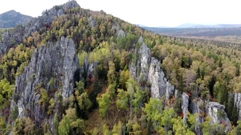 DRON: Flying over the rocks Stock Footage 161965848