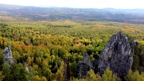 DRON: Flying over the rocks Stock Footage 161965961