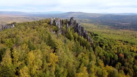 DRON: Flying over the rocks Stock Footage 161965980