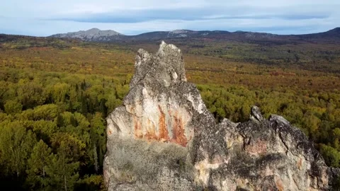 DRON: Flying over the rocks Stock Footage 161966063