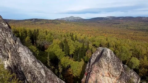 DRON: Flying over the rocks Stock Footage 161966148