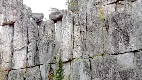 DRON: Flying over the rocks Stock Footage 161966187