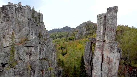 DRON: Flying over the rocks Stock Footage 161966375