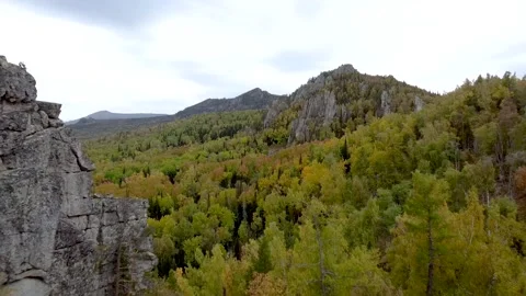 DRON: Flying over the rocks Stock Footage 161966418