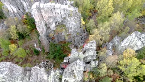 DRON: Flying over the rocks Stock Footage 161966450