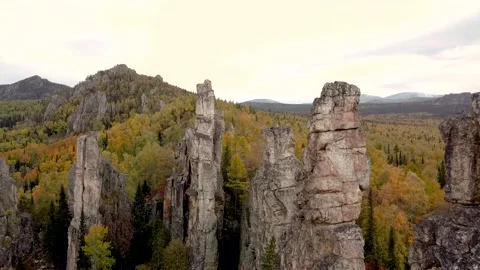DRON: Flying over the rocks Stock Footage 161966474