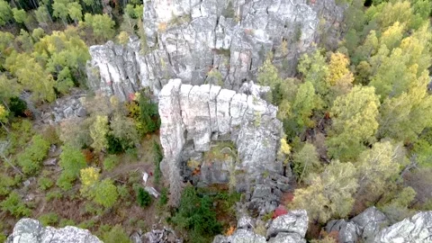 DRON: Flying over the rocks Stock Footage 161966508