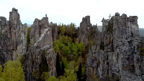 DRON: Flying over the rocks Stock Footage 161966567