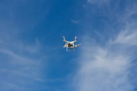 Dron flying over the sky Stock Photos