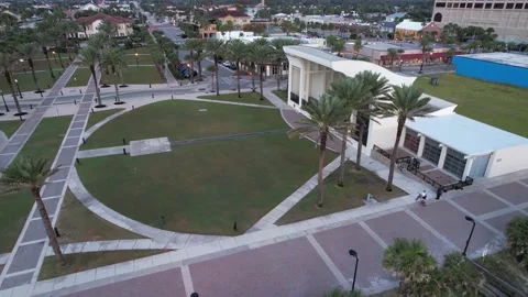 DRON FOOTAGE  OF JAX BEACH AMPITHEATER Stock Footage 165612610