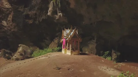 Dron phraya nakhon cave Stock Footage 219027655
