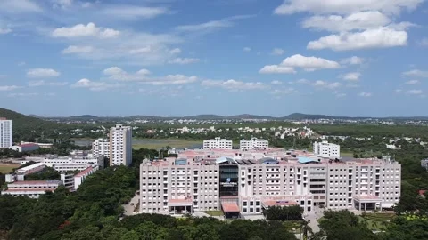 Dron shot of Hospital Stock Footage 250149083