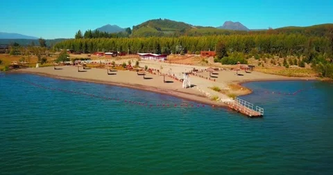 Dron view of river and lake Stock-Footage 140334686