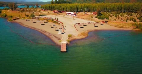 Dron view of river and lake Stock-Footage 140336625