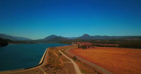 Dron view of river and lake 스톡 동영상 140342176