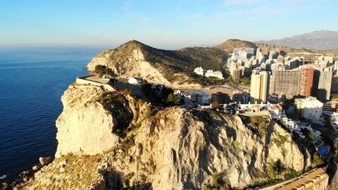 Dron view of Tossal de la Cala, Benidorm, Spain Vidéo 153222362