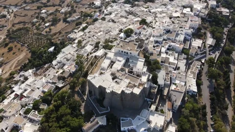Drone 360 Around Monastery Reveal Island Greece Cinematic Stock Footage 331661059