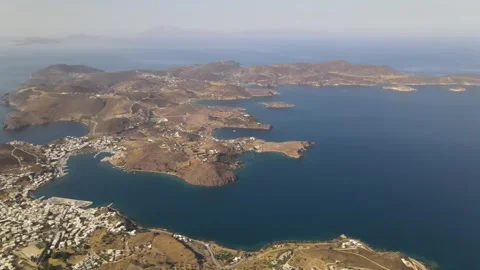 Drone 360 High Altitude Over Patmos Island Cinematic Greece Vidéo 331661003