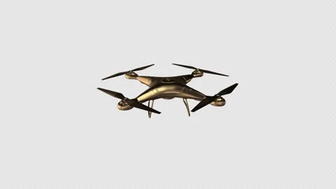 Drone 3D Icon Animation Rotating Loop Stock Footage 341394059