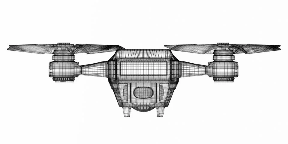 Drone 3d model Illustrazione stock