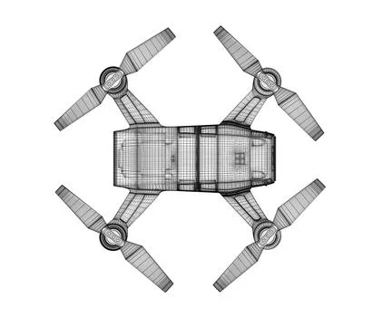 Drone 3d model Stock Illustration