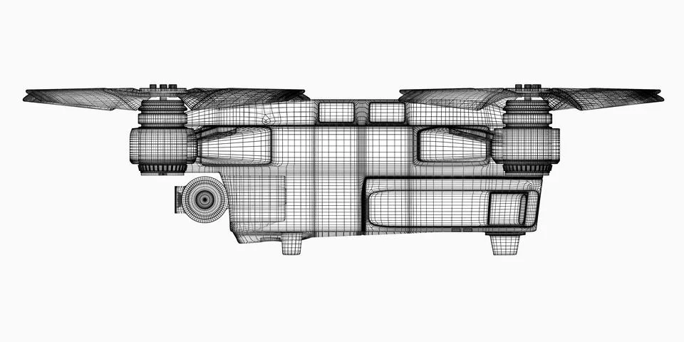 Drone 3d model Illustrazione stock