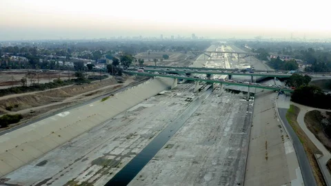 Drone 405 Freeway Long Beach 4K 24FPS Stock Footage 105283083