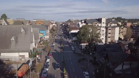 DRONE - 4K - Centro Gramado Rio Grande do Sul Stock Footage 116136291