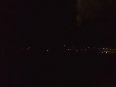 Drone 4k at night Brilliant going through lots bright Fireworks at night 1 Video stock 82669009