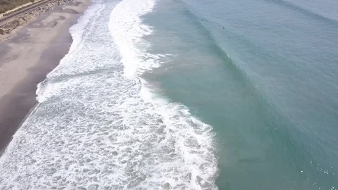  Drone 4K of Pacific Ocean in Southern California Stock Footage 93670613