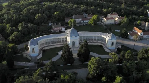 Drone 4k Urban Nature with fields and old palace in Lisbon, Portugal Stock Footage 169764157