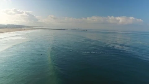 Drone 4k Venice Beach Wave Vídeos de archivo 74524074