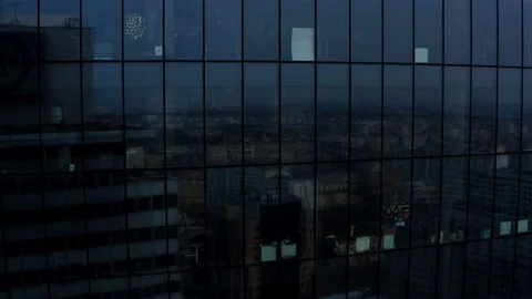 Drone 4k. View of city during Coronavirus. Warsaw in Poland Stock Footage 129041629