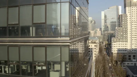 Drone 4k. View of city during Coronavirus. Warsaw in Poland Stock Footage 129152345