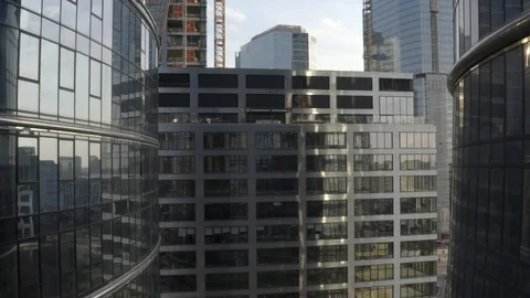 Drone 4k. View of city during Coronavirus. Warsaw in Poland Stock Footage 129152437