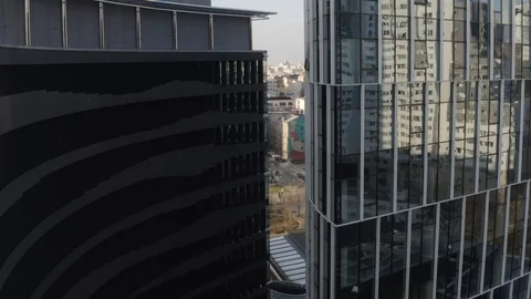 Drone 4k. View of city during Coronavirus. Warsaw in Poland Stock Footage 129152571