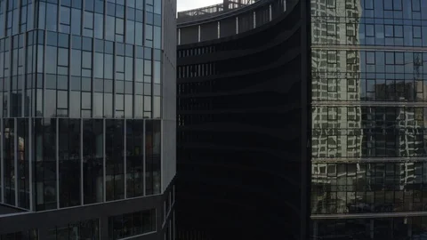 Drone 4k. View of city during Coronavirus. Warsaw in Poland Stock Footage 129153275