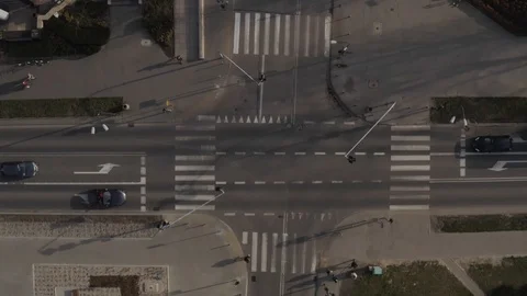 Drone 4k. View of city during Coronavirus. Warsaw in Poland Stock Footage 129154230
