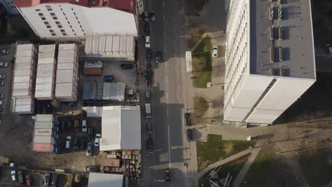 Drone 4k. View of city during Coronavirus. Warsaw in Poland Stock Footage 129216437
