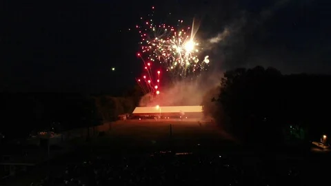 Drone - 4th of July - fireworks Stock Footage 120333799