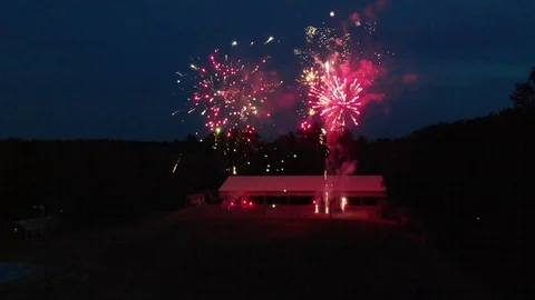 Drone 4th of July Stock Footage 120334308