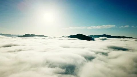 Drone above the clouds Stock Footage 99539984