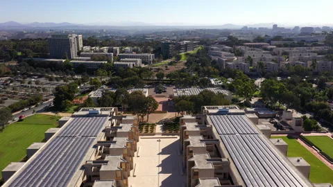 Drone Above Salk Institute For Biological Studies Along With UCSD Campus Stock Footage