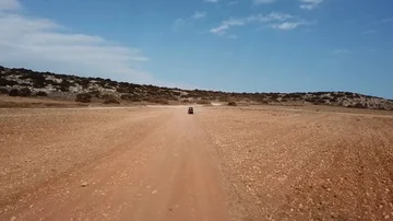 Drone accident. Almost hits a car Stock Footage 85735833