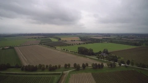 Drone Acres cloudy Stock Footage 83317381