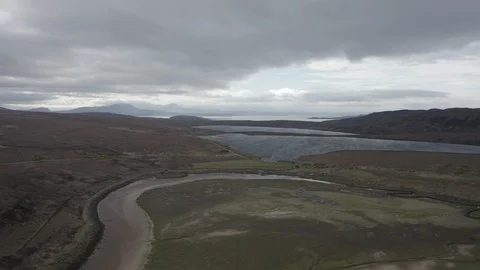 Drone Aerial from Achnahaird Beach Video stock 106926996