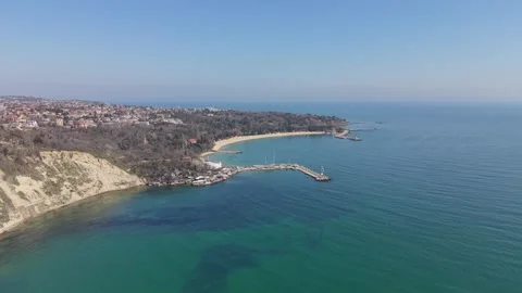 Drone aerial cargo vessel navigating calm ocean waters smoothly Video stock 331235484