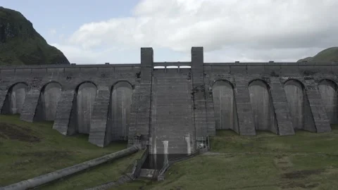 Drone Aerial of Dam, Killin 스톡 동영상 140531361