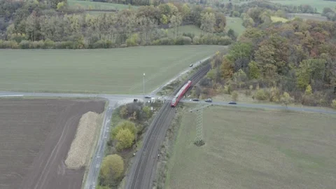 Drone Aerial of empty Motorway Autobahn Freeway during the Corona pandemic Stock Footage 142323737